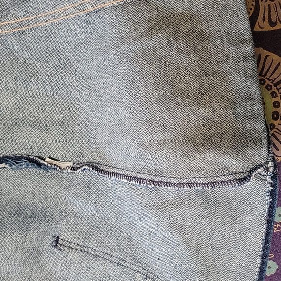 VINTAGE WRANGLER Denim Blazer NEVER WORN Raw Unwashed Denim - Picture 7 of 13